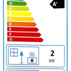 Stufa a pellet idro Serena 25 kw Climacalor bianca